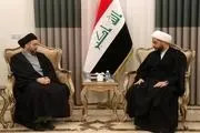 تأکید «سید عمار حکیم» و «قیس الخزعلی» بر حمایت از دولت عراق