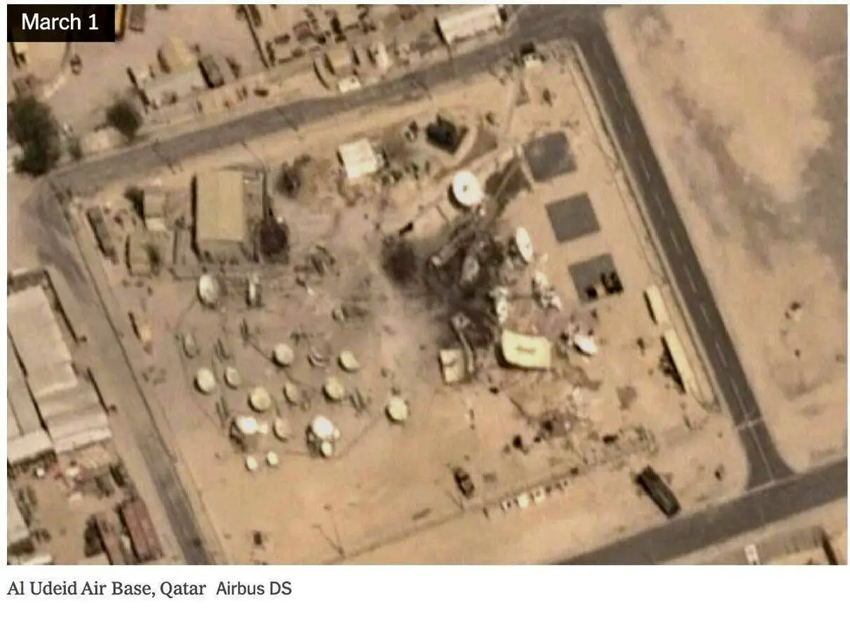 تصاویر ماهواره‌ای از پایگاه‌های آمریکا پس از حملات ایران