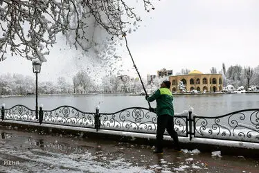 برف بهاری در تبریز