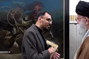 تشریح تابلوی حضرت حمزه(ع) برای رهبرانقلاب توسط حسن روح‌الأمین