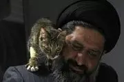 این روحانی در ایران پرطرفدار شد! | گربه در آغوش روحانی محبوب