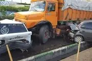 تصادف زنجیره ای در جاده خاوران