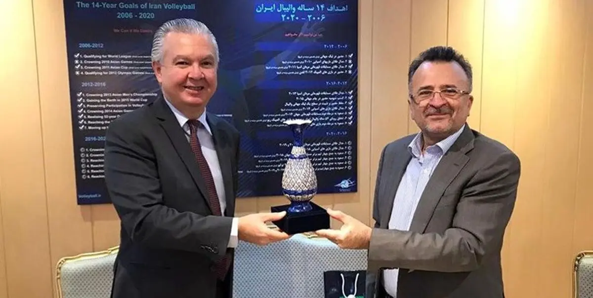 گفت‌و‌گو سفیر برزیل در ایران با رئیس فدراسیون والیبال

