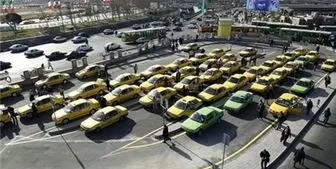 تصویری جالب از تعدد تاکسی‌های زرد رنگ در سنندج