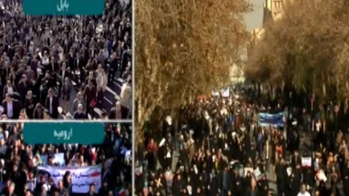 راهپیمایی عظیم مردم سراسر ایران علیه تخریبگران/ فیلم