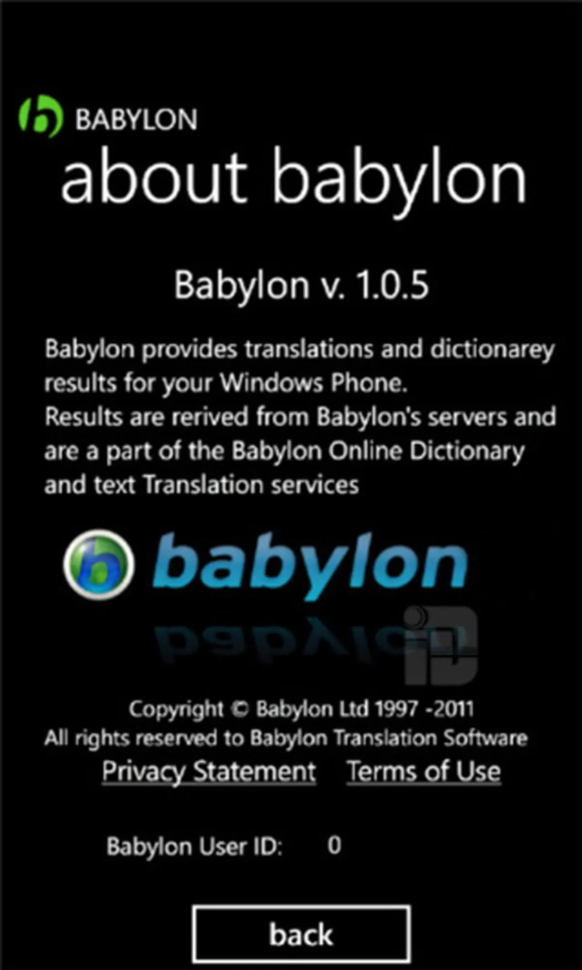 دانلود دیکشنری قدرتمند Babylon برای ویندوز موبایل