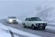 بارش برف در محورهای مواصلاتی ۹ استان