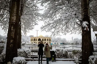 برف بهاری در تبریز