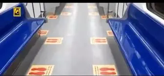  اجرای طرح فاصله‌کذاری اجتماعی در قطارهای متروی تهران/ فیلم
