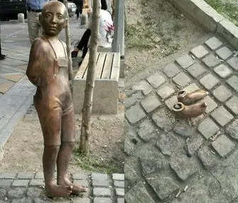 مجسمه کودک در روز کودک به سرقت رفت