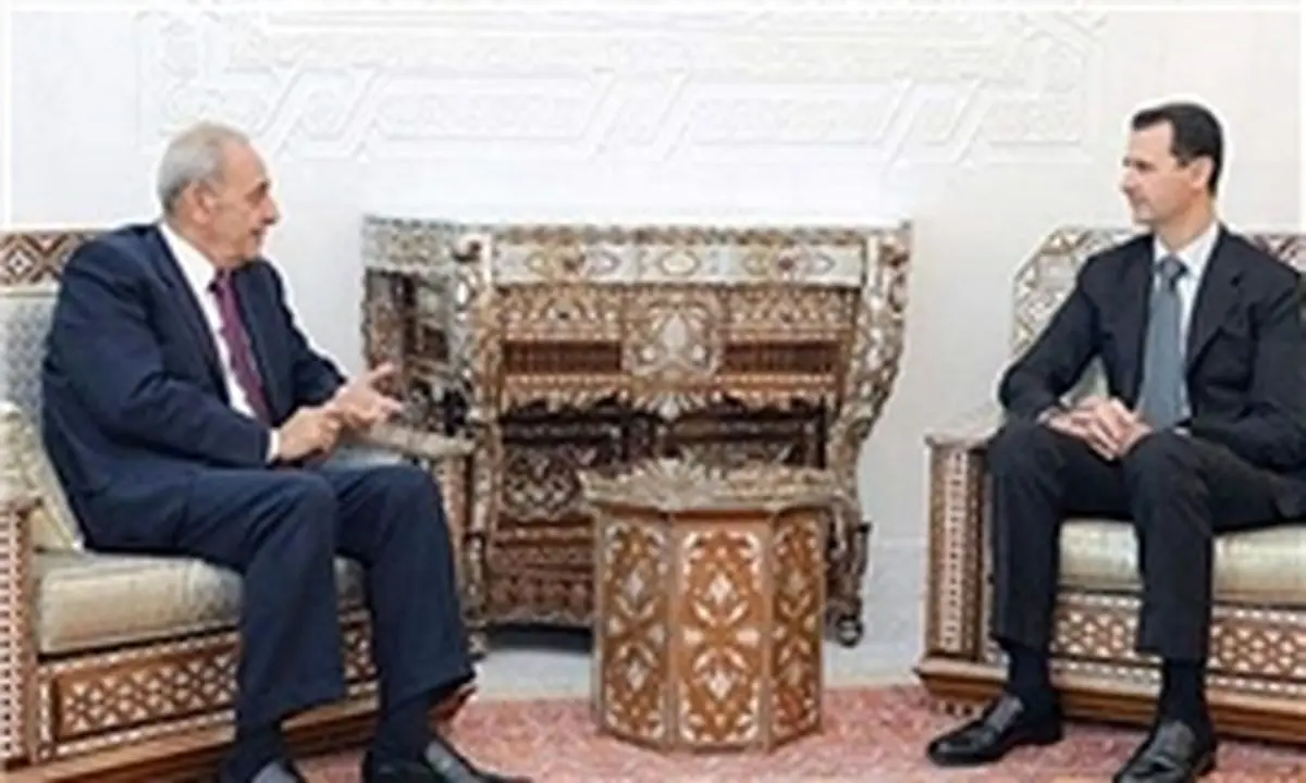 پیام تبریک رئیس پارلمان لبنان به «بشار اسد»