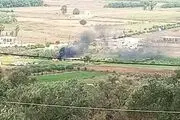 حمله پهپادی به یک موتورسیکلت 