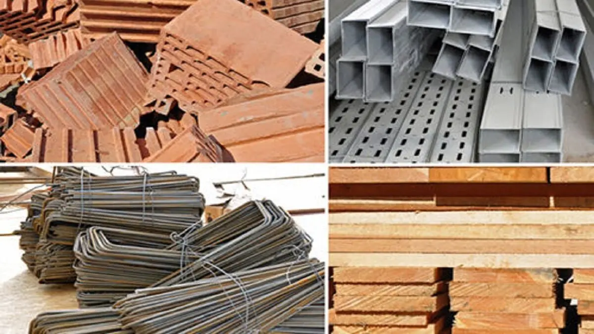 قیمت مصالح ساختمانی در بازار+ جدول