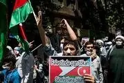 تجمع در محکومیت جنایات رژیم صهیونیستی/گزارش تصویری