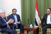 دیدار رئیس شورای عالی سیاسی یمن و گریفیتس