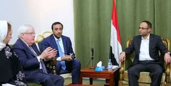 دیدار رئیس شورای عالی سیاسی یمن و گریفیتس