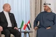 تصویر هدیه جالب قالیباف به رئیس کشور امارات