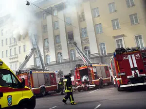 آتش‌سوزی در ساختمان متعلق به وزارت دفاع روسیه
