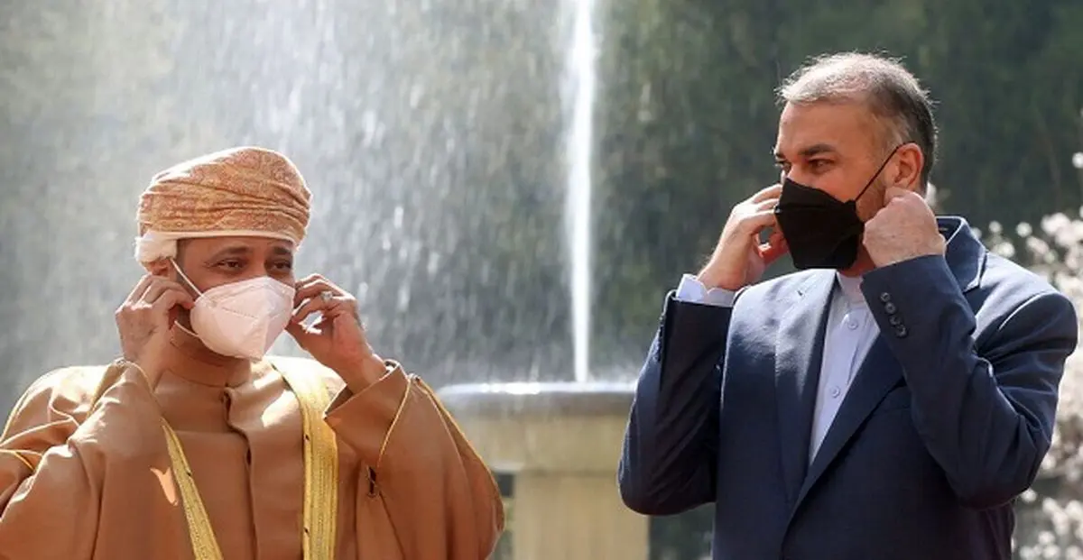 استقبال امیرعبداللهیان از وزیر خارجه عمان