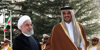 آغاز مذاکرات خصوصی روحانی و امیر قطر