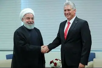 دیدار روحانی با رئیس جمهور کوبا در حاشیه مجمع عمومی سازمان ملل