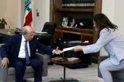 پیام مکتوب فرستاده آمریکا در پرونده مرزبندی تقدیم رئیس جمهور لبنان شد