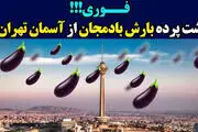 پشت صحنه ساخت ویدئوی جنجالی بارش بادمجان از آسمان تهران!/ فیلم
