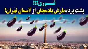 پشت صحنه ساخت ویدئوی جنجالی بارش بادمجان از آسمان تهران!/ فیلم