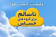 
کیفیت هوای مشهد در حالت هشدار
