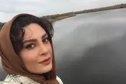 حدیثه تهرانی و همسرش در دل کوه /عکس