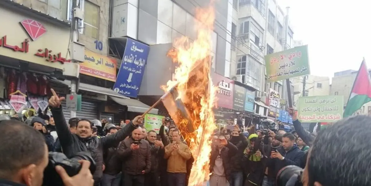 واکنش اردنی‌های خشمگین به  طرح «معامله قرن»/ تصاویر