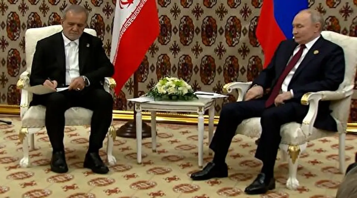  زبان بدن پوتین در مقابل مسعود پزشکیان و پیامش به رهبر انقلاب 