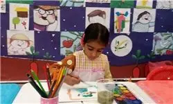 غرفه‌ ی نقاشی کودکان  در نمایشگاه مطبوعات+ عکس