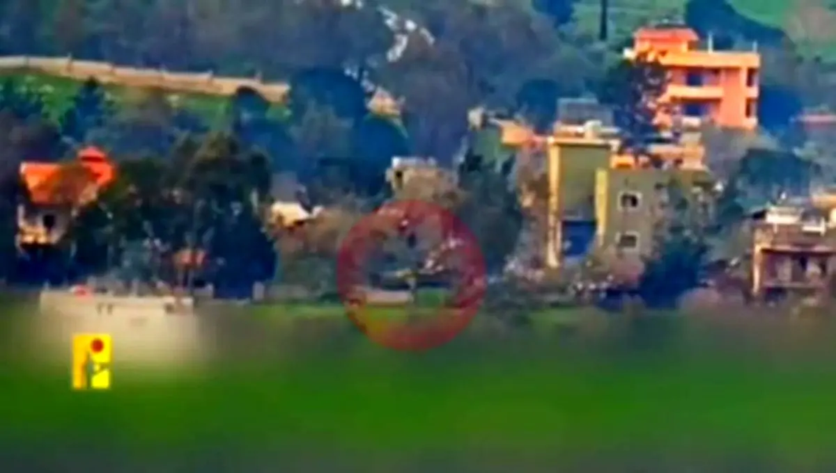 تصاویری از انهدام دقیق یک تانک مرکاوای ارتش صهیونیستی+ ویدئو