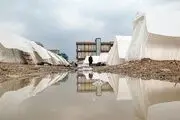 بلایی که باد بر سر زلزله‌زدگان آورد/ عکس