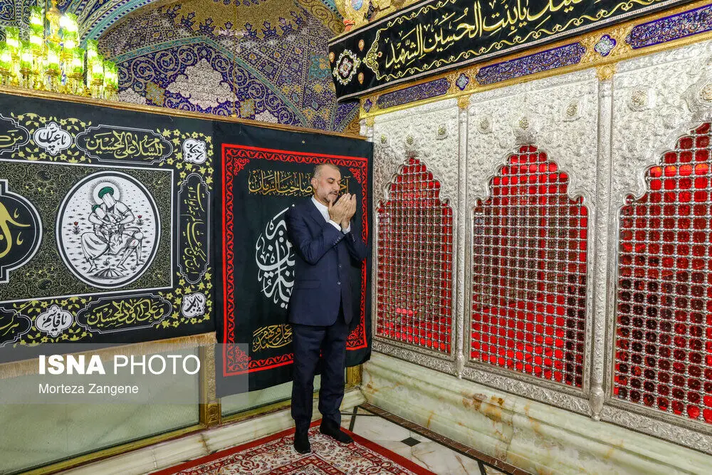 زیارت وزیر امور خارجه از حرم حضرت رقیه (س)/گزارش تصویری