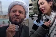  تصاویر دختر بی‌حجاب و روحانی در کنار هم در راهپیمایی 