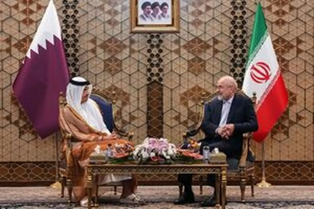 دیدار وزیر خارجه قطر با قالیباف
