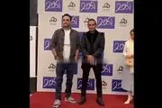 رضا یزدانی و حامد کمیلی در اکران فیلم «آهو»