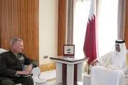 دیدار فرمانده تروریست آمریکایی با امیر قطر