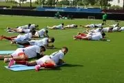 تمرین سبک تیم‌ملی فوتبال در قطر