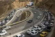 ترافیک در آزادراه قزوین - کرج/ بارش باران در البرز و قزوین
