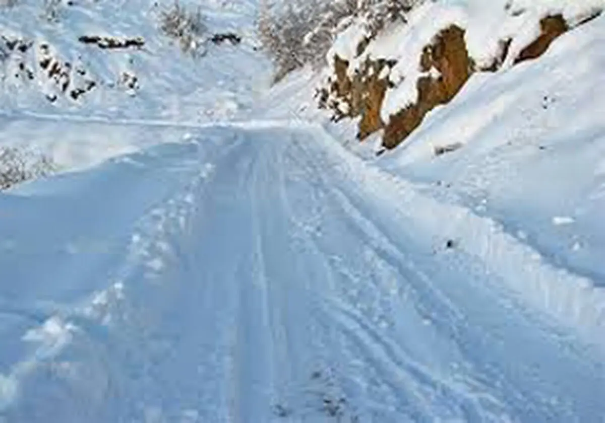 بارش برف راه ارتباطی 50 روستای الیگودرز لرستان را مسدود کرد
