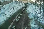  بارش برف سنگین در محورهای هراز و فیروزکوه