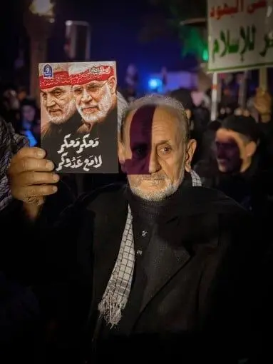مراسم سالگرد شهادت فرماندهان پیروزی در فرودگاه بغداد/گزارش تصویری