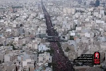 تصاویر آخرالزمانی از مراسم تشییع رهبرانقلاب 