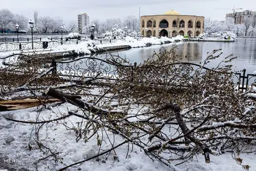 برف بهاری در تبریز