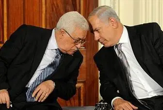 دست دادن محمود عباس و نتانیاهو در مراسم تشییع جنازه پِرز 