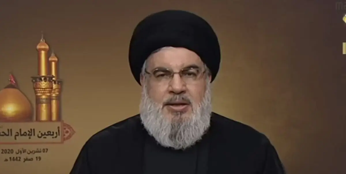 
سید حسن نصرالله به مناسبت اولین سالگرد شهادت حاج قاسم سخنرانی می کند
