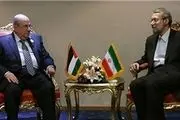 دیدار رؤسای مجالس ایران و فلسطین